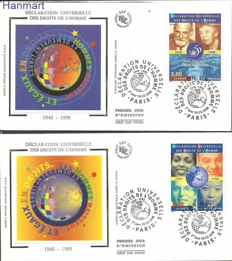 Znaczek Francja 1998 Mi S3351-3352 FDC