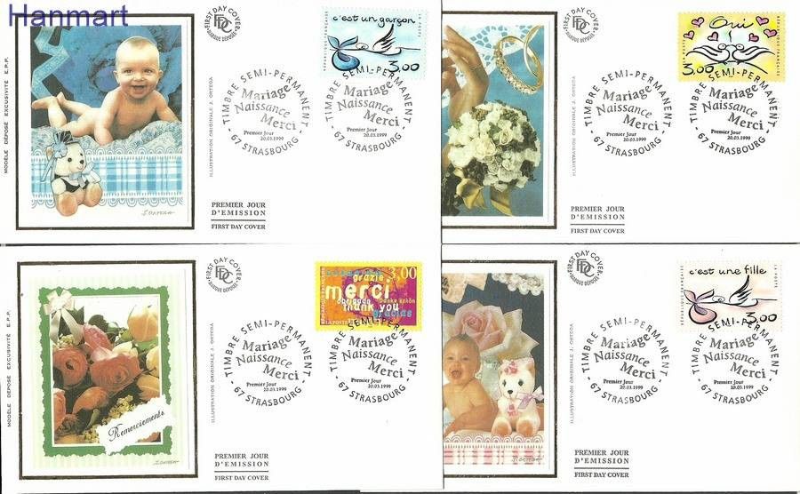 Znaczek Francja 1999 Mi S3371-3374 FDC