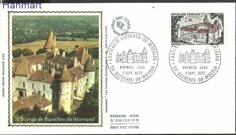 Znaczek Francja 1972 Mi S1805 FDC