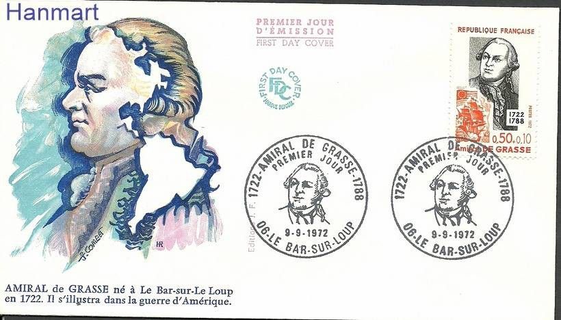 Znaczek Francja 1972 Mi 1806 FDC