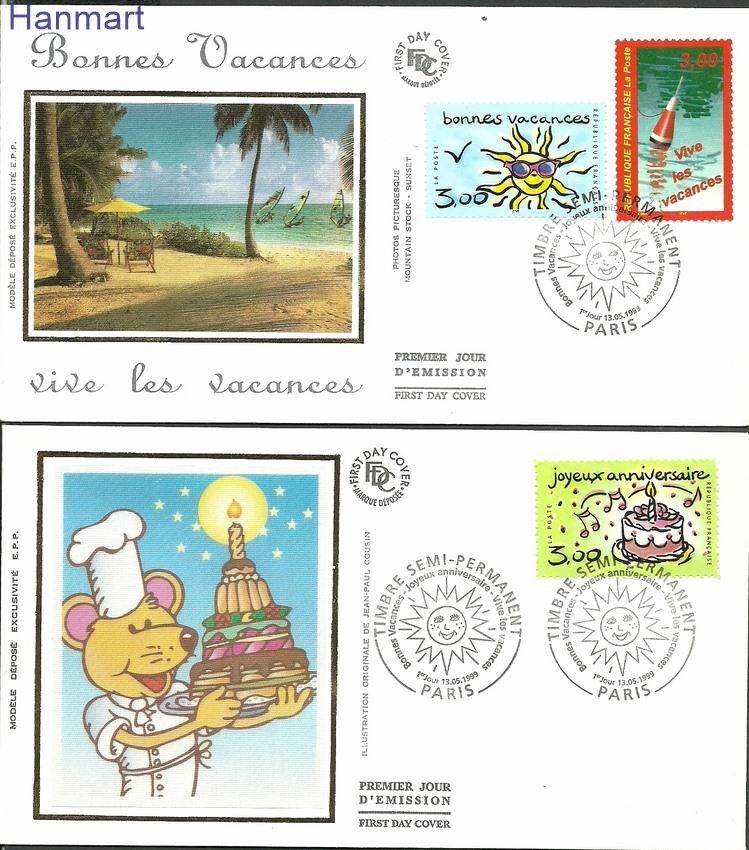 Znaczek Francja 1999 Mi S3383-3385 FDC