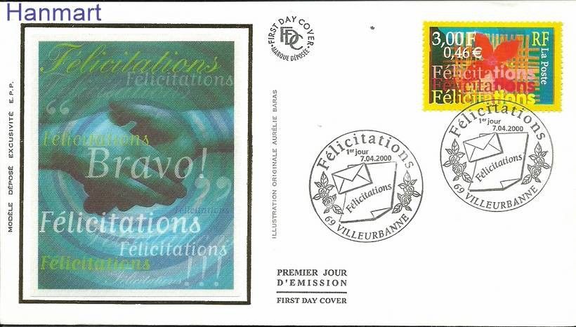 Znaczek Francja 2000 Mi S3449 FDC
