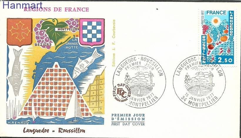 Znaczek Francja 1977 Mi 2007 FDC