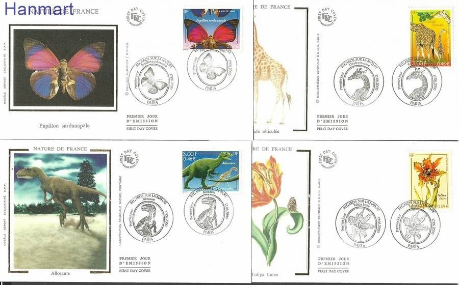 Znaczek Francja 2000 Mi S3473-3476 FDC