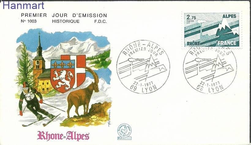 Znaczek Francja 1977 Mi 2008 FDC