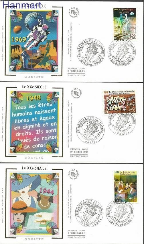 Znaczek Francja 2000 Mi S3491-3495 FDC