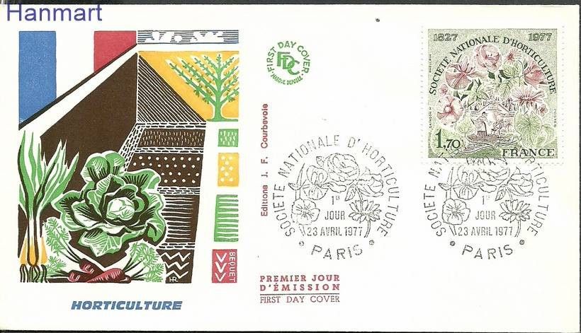 Znaczek Francja 1977 Mi 2026 FDC