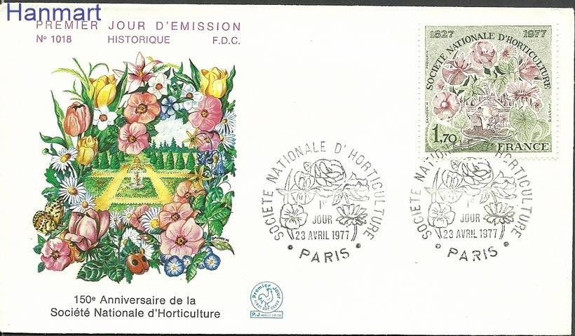 Znaczek Francja 1977 Mi 2026 FDC