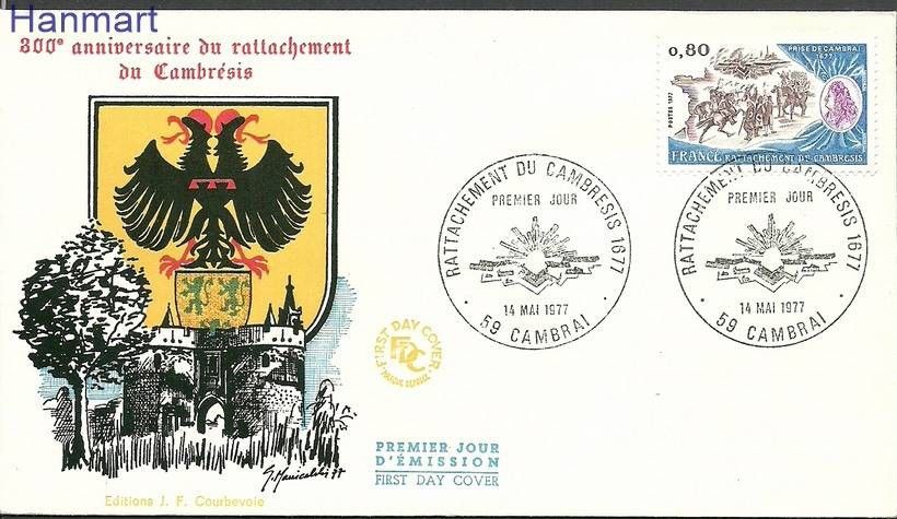 Znaczek Francja 1977 Mi 2028 FDC