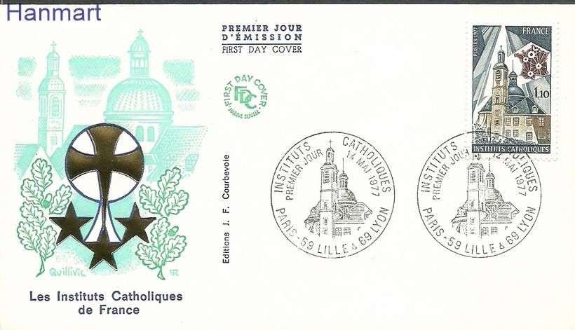 Znaczek Francja 1977 Mi 2029 FDC