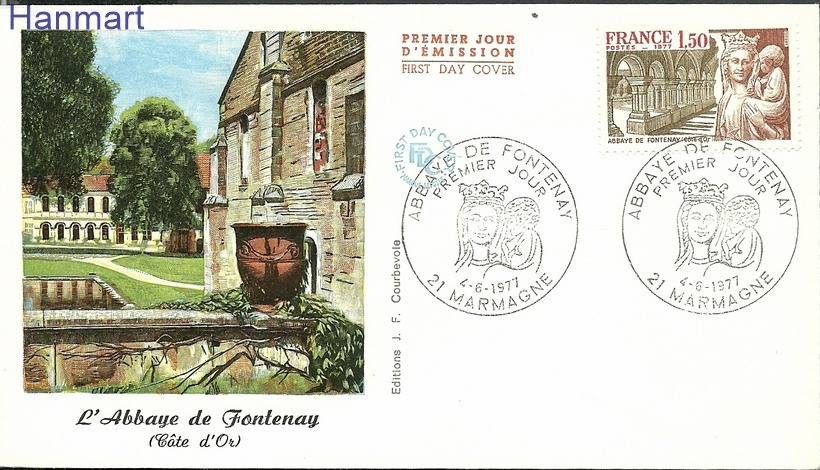Znaczek Francja 1977 Mi 2034 FDC