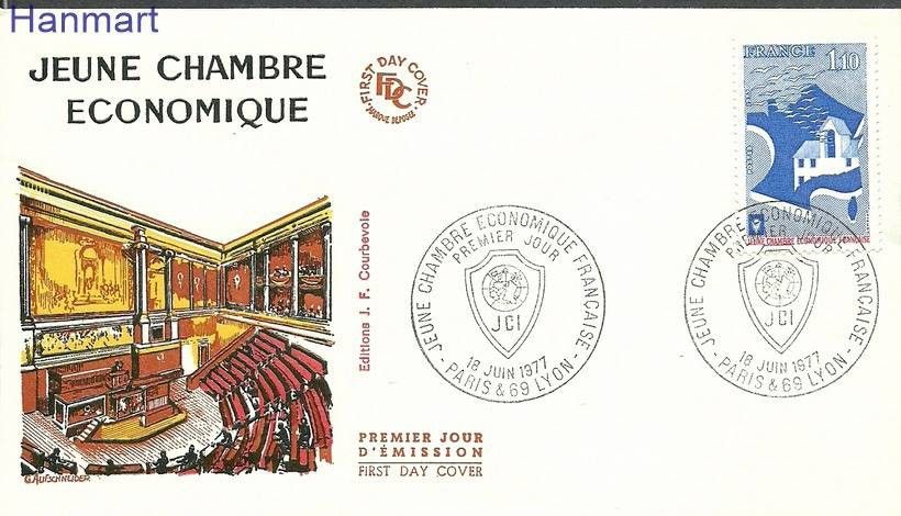 Znaczek Francja 1977 Mi 2037 FDC