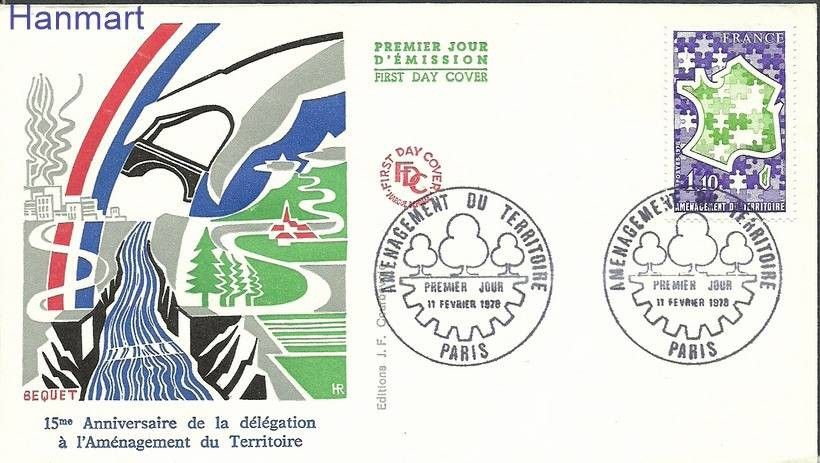 Znaczek Francja 1978 Mi 2072 FDC