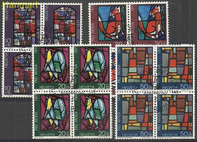 Znaczek Szwajcaria 1971 Mi 949-952 Stemplowane