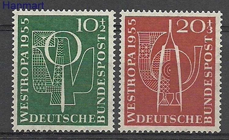 Znaczek Niemcy 1955 Mi 217-218 Czyste **