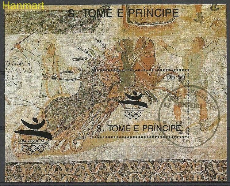Znaczek Wyspy Św. Tomasza i Książęca 1989 Mi bl196 Stemplowane