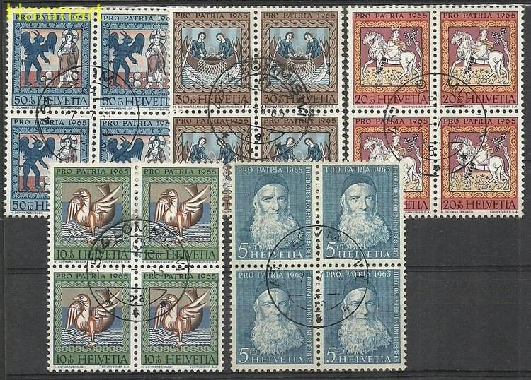 Znaczek Szwajcaria 1965 Mi 814-818 Stemplowane