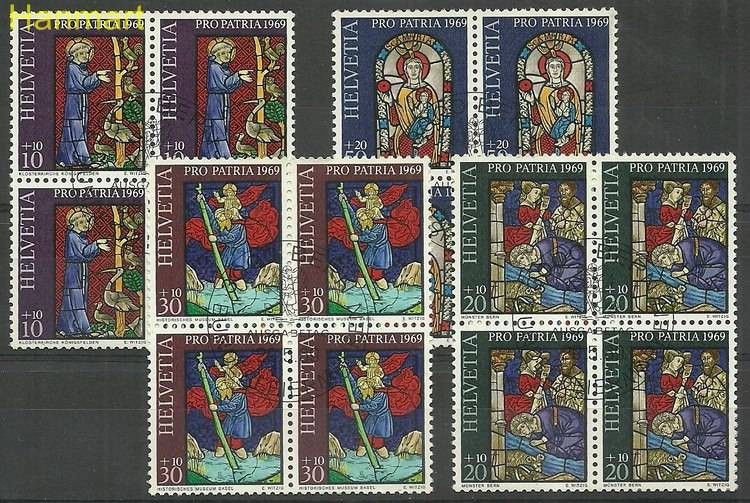 Znaczek Szwajcaria 1969 Mi 902-905 Stemplowane