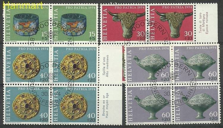 Znaczek Szwajcaria 1974 Mi 1031-1034 Stemplowane