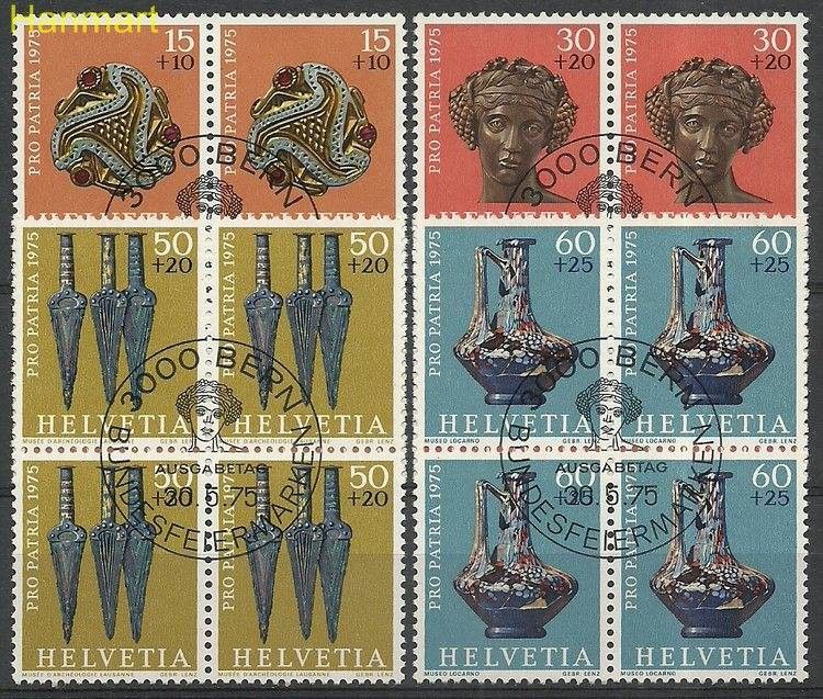 Znaczek Szwajcaria 1975 Mi 1053-1056 Stemplowane