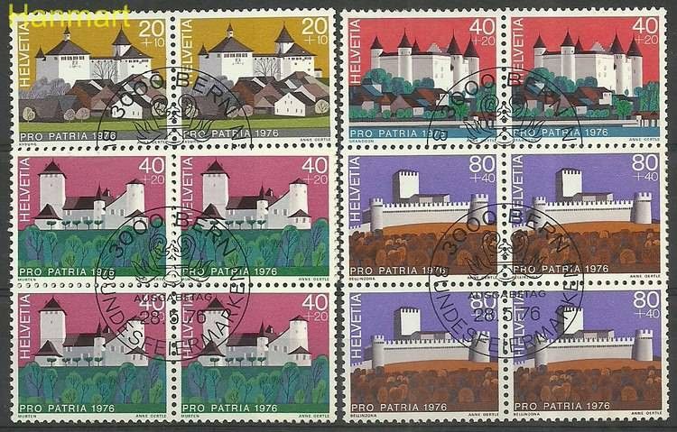 Znaczek Szwajcaria 1976 Mi 1075-1078 Stemplowane