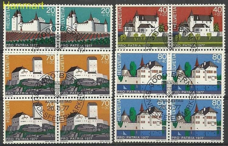 Znaczek Szwajcaria 1977 Mi 1096-1099 Stemplowane