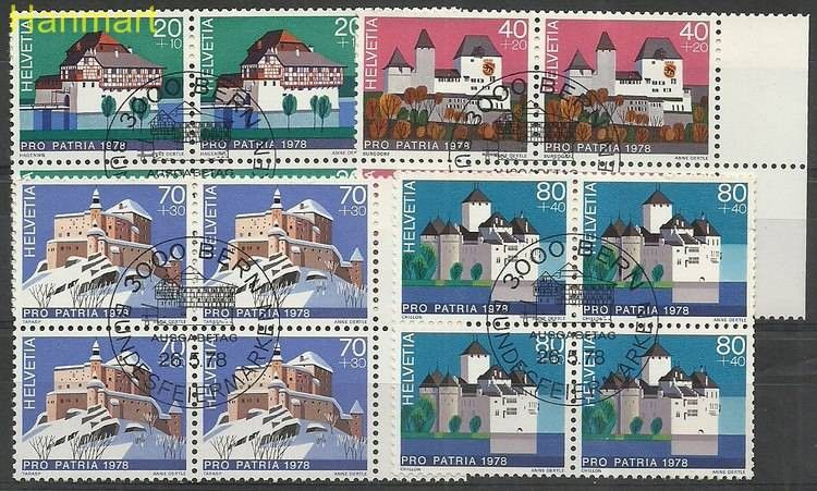 Znaczek Szwajcaria 1978 Mi 1130-1133 Stemplowane