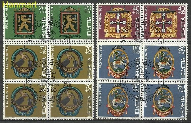 Znaczek Szwajcaria 1983 Mi 1251-1254 Stemplowane
