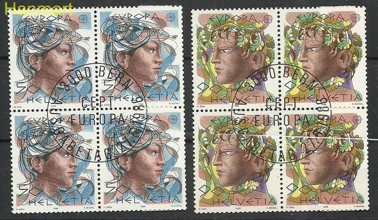 Znaczek Szwajcaria 1986 Mi 1315-1316 Stemplowane