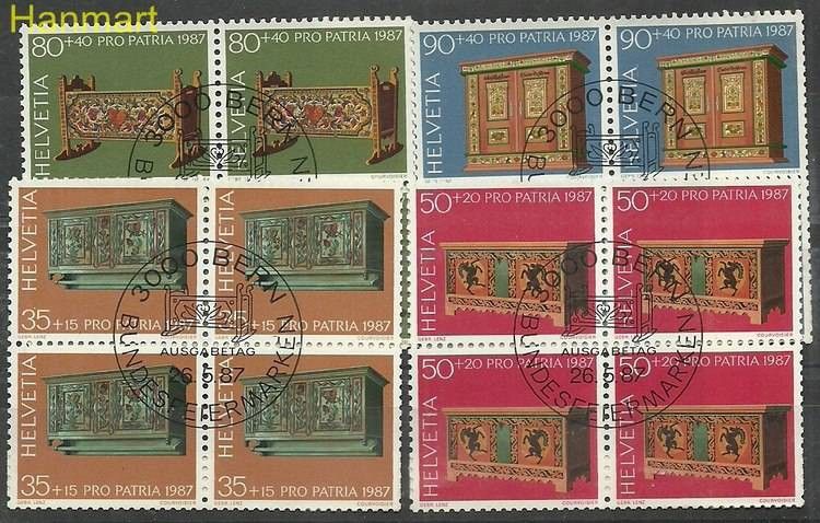 Znaczek Szwajcaria 1987 Mi 1345-1348 Stemplowane