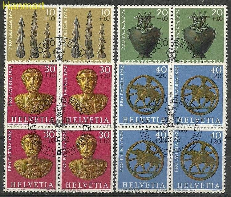 Znaczek Szwajcaria 1972 Mi 971-974 Stemplowane