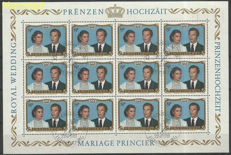 Znaczek Luksemburg 1981 Mi ark1036 Stemplowane