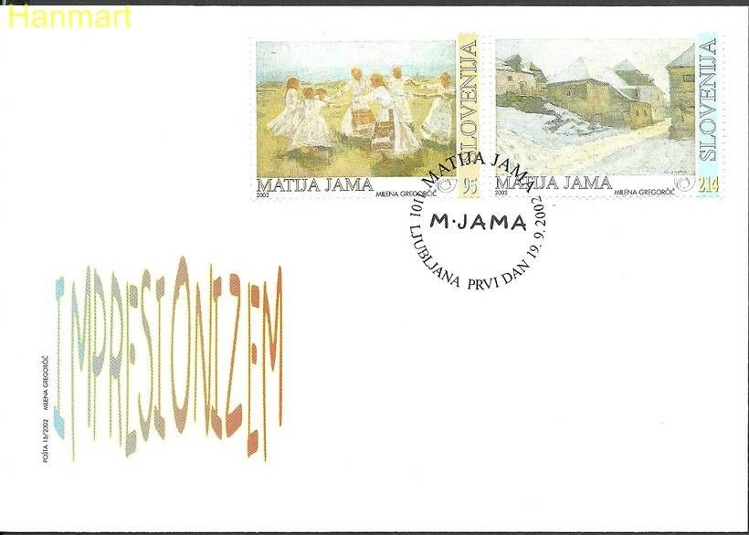 Znaczek Słowenia 2002 Mi 409-410 FDC