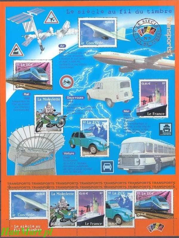 Znaczek Francja 2002 Mi ark 3608-3612 Czyste **