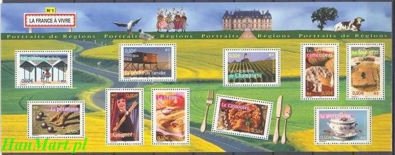 Znaczek Francja 2003 Mi ark 3698-3707 Czyste **