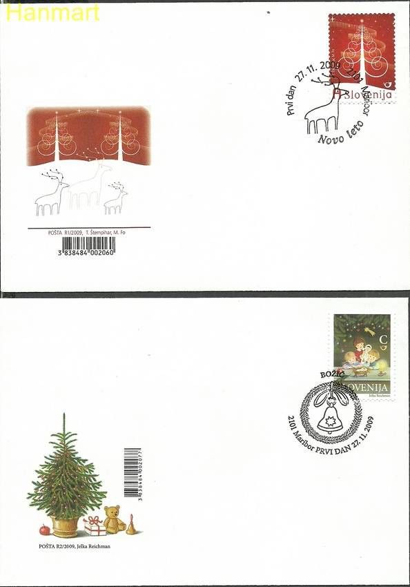 Znaczek Słowenia 2009 Mi 744-745 FDC