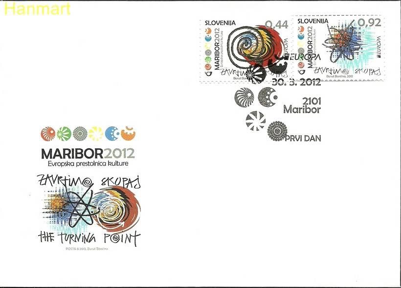 Znaczek Słowenia 2012 Mi par952-953 FDC