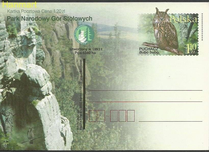 Znaczek Polska 2002 Fi Cp 1281 Całostka pocztowa