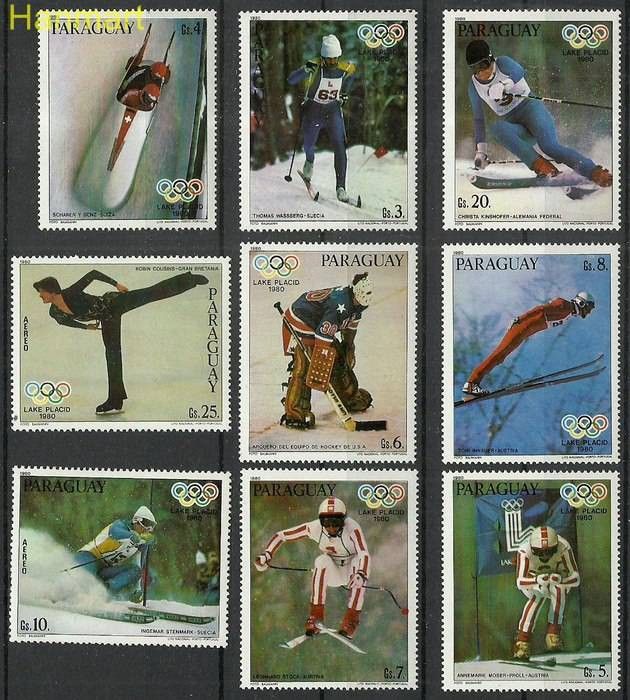 Znaczek Paragwaj 1980 Mi 3281-3289 Czyste **