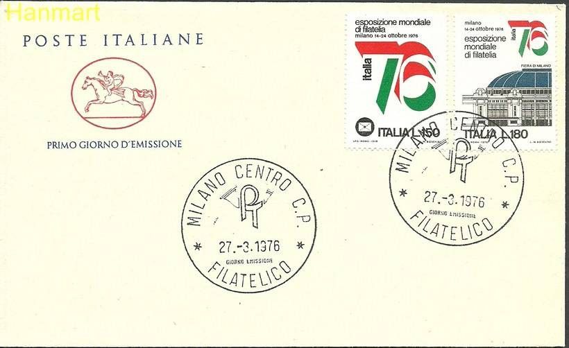 Znaczek Włochy 1976 Mi 1524-1525b FDC