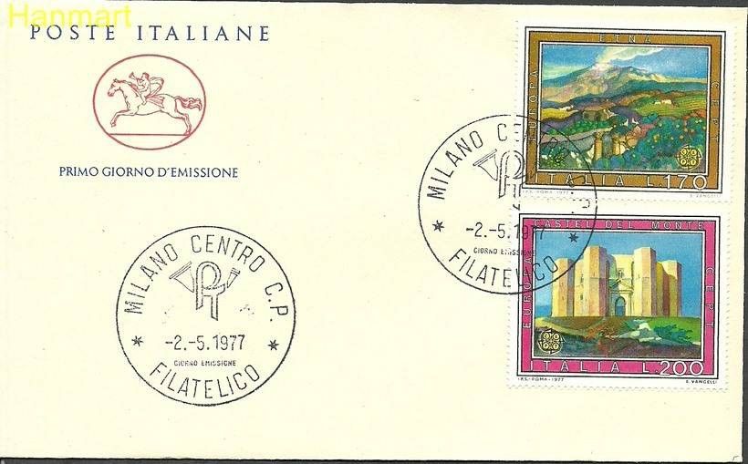 Znaczek Włochy 1977 Mi 1567-1568 FDC