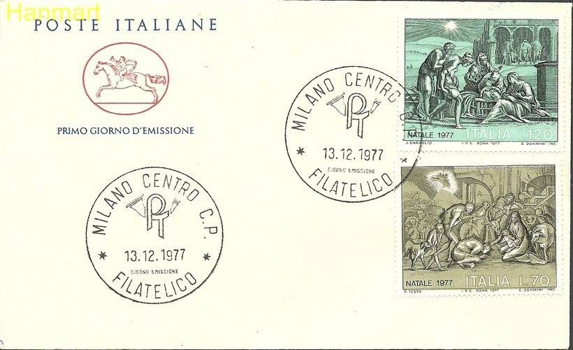 Znaczek Włochy 1977 Mi 1596-1597 FDC