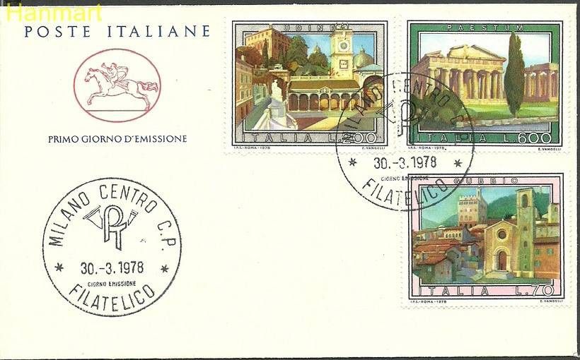 Znaczek Włochy 1978 Mi 1600-1602b FDC