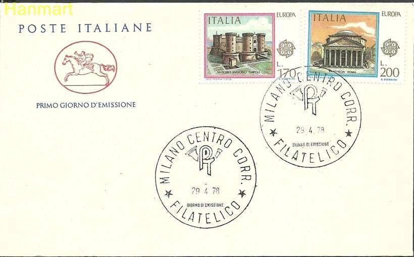 Znaczek Włochy 1978 Mi 1607-1608 FDC