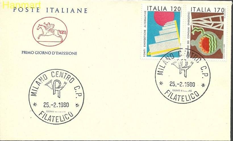 Znaczek Włochy 1980 Mi 1682-1683b FDC