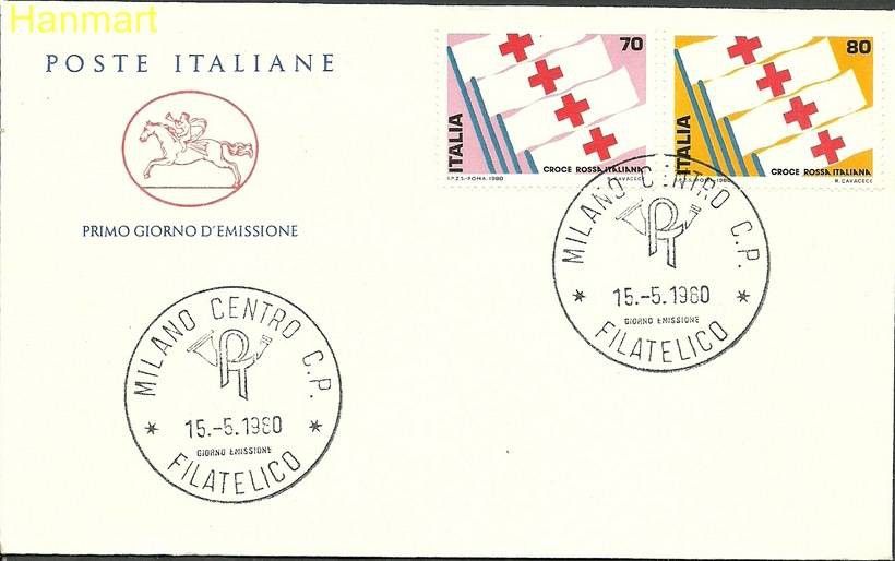 Znaczek Włochy 1980 Mi 1689-1690b FDC