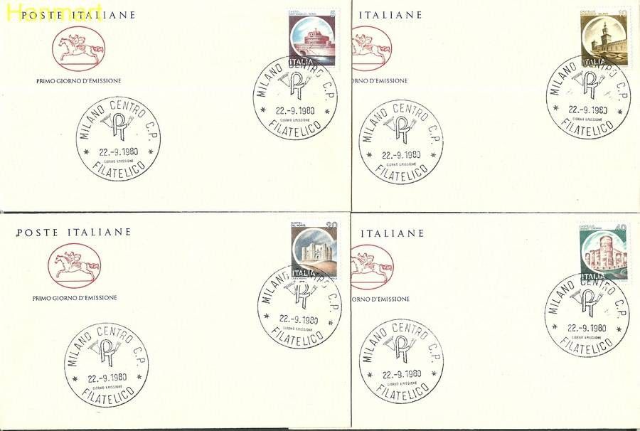 Znaczek Włochy 1980 Mi 1701-1724 FDC