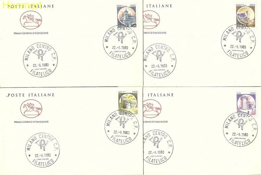 Znaczek Włochy 1980 Mi 1701-1724 FDC