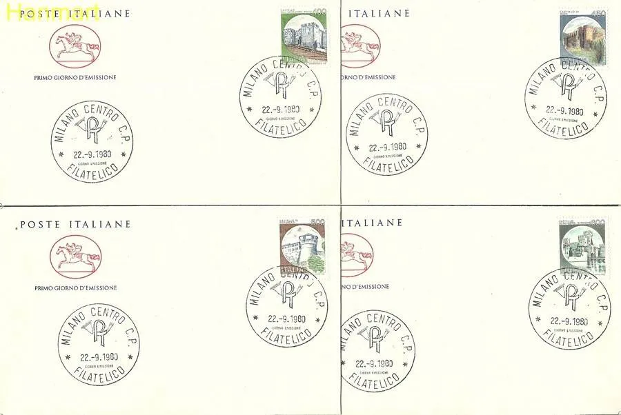 Znaczek Włochy 1980 Mi 1701-1724 FDC