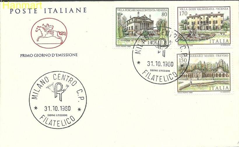 Znaczek Włochy 1980 Mi 1733-1735b FDC